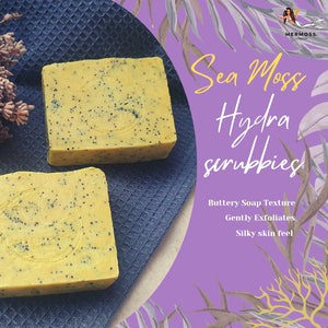 Mermoss Skin | SEA MOSS Hydra Scrubbie | Turmeric Lavender Soap
